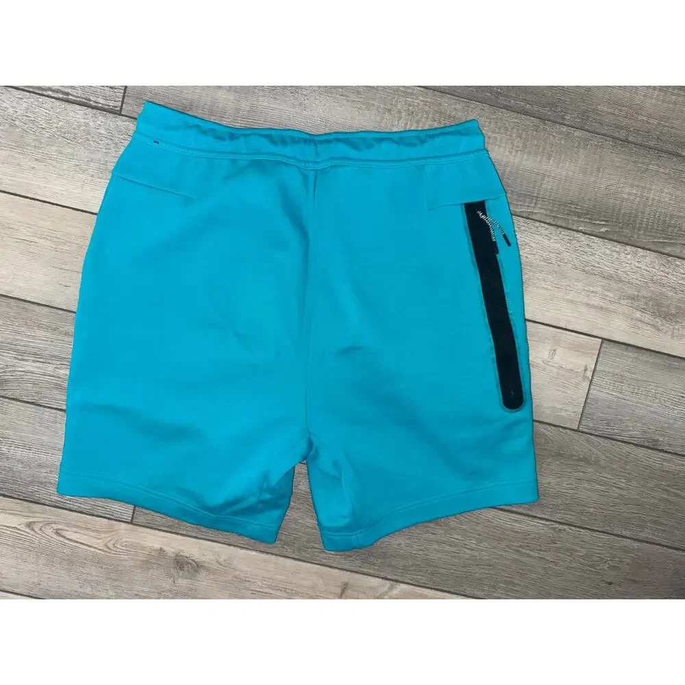 Nike Tech Fleece Shorts Aquamarine/Turf Orange CU4503-356 Size Large